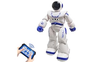 Habeny Remote Control Robot Toy for Kids - Astronaut RC Robot with Gesture Sensing, Infrared Controller, Dancing & Singing for Boys and Girls (Blue)