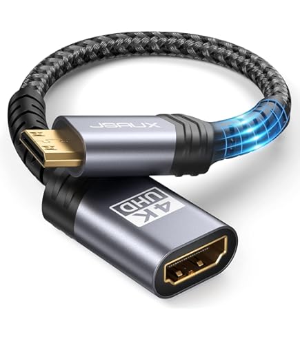 Adaptateur Mini HDMI Vers HDMI 2.1 8K@60Hz - 48Gbps, Compatible Raspberry Pi, Caméras, Moniteurs