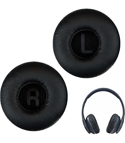 Coussinets Remplacement Pour JBL Tune600, T500BT, T450… - Mousse Mémoire, Cuir Synthétique - 70 Mm