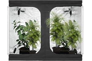 GREENARCHITECTURE GA Growzelt C-Serie 240x120x200 cm (4x8) reflektierendes Mylar Hydrokultur-Zelt mit und wasserdichter Bodenwanne für den Innenbereich, 60 x 60 x 120 cm,120 x 60 x 150 cm,240x120x200cm (240x120x200 cm)