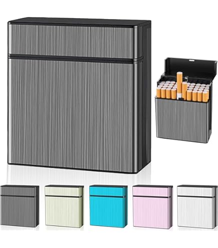 XXL Cigarette Box for 32 Cigarettes Big Pack MAXI Marble Plastic Case  Stable and Very Light (Red