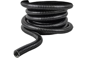 1STec 20m x 20mm IP67 Flexible PVC Coated Galvanised Steel Cable Protection Ducting Cover for Indoor Building Trunking Embedding or Outdoor Burial Underground Trenching in Garden Mud or Soil 20 Metre