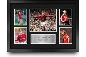 HWC Trading FR A3 David Beckham Gifts Printed Signed Autograph Picture for Football Fans and Supporters - A3 Framed