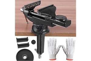 JIDRMC Imad?o du?e 80 mm, imad?o stalowe, obracane o 360°, w r?kawiczkach, zacisk sto?owy, antypo?lizgowe szcz?ki imad?o, zaciskowe, do obróbki drewna, obróbki stali, sto?u warsztatowego, wiercenia (6)