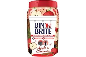 Bin Brite Bin Odour Neutraliser | Keeps Your Bins Fresh & Clean - Soaks Up Liquid, Eliminates Odours (Apple & Cinnamon - 500g)