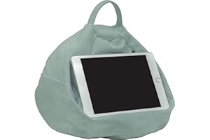 Rooms By Me Mint Velor Tablet Stand Cushion for Tablets, eReaders, Smartphones and Books with Accesories Pocket | UK Made | Over 50 Designs