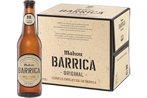 Mahou Barrica Original, Pack de 12 Botellas x 33 cl, Cerveza Lager Envejecida en Barrica Varios Meses, Con Matices de Madera de Roble, 6.1% Vol. Alcohol