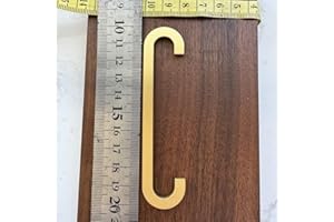 BWRMHME 0-9 A-Z Letras de pared de latón combinación de números para decoración del hogar, números de puerta, nombre de bebé, decoración de hotel DIY (C)