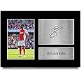 HWC Trading A4 Bukayo Saka Gifts Printed Signed Autograph Picture for Football Fans and Supporters - A4