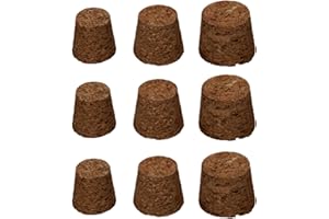 Eabdice Tappi Sughero Naturale, Tappi Legno Conici, Tappi per Bottiglie e Contenitori
