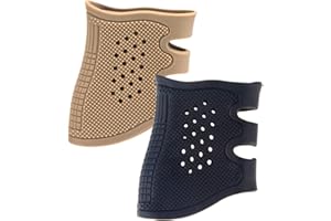 ToopMount Copri Pistola per Pistola in Gomma Antiscivolo Tattica per Impugnatura per Pistola per GK 17 19 20 21 22 23 25 31 32 34 35 37 38 41, 2 Pezzi / 3 Pezzi (Black & Sand)