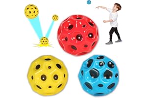 GLEEMEN Astro Jump Ball, 3 szt. Space Moon Ball, mini Jump Ball, Super High Bouncing Lightweight do skakania, piłka do skakania, piłka do odbijania się, interaktywna zabawka do redukcji stresu