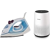 Philips GC1905 1440-Watt Steam Iron with Spray (Blue) & Philips AC0820/20 air Purifier- Removes 99.95% air pollutants…
