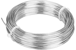 AOKITO Filo Alluminio 2mm x 30m per Bigiotteria e Decorazioni - Modellabile e Durevole - Colore Argento Brillante - Adatto per Gioielli Fatti a Mano