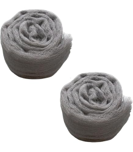 Paille De Fer/Laine D'Acier 0000 – Lot De 2 Rouleaux – Idéal Pour Le Travail Du Bois Et Le Nettoyage Des Métaux
