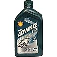 Shell Advance VSX 2, Semi-Synthetic 2-Stroke Motorcycle Engine Oil, 1 L