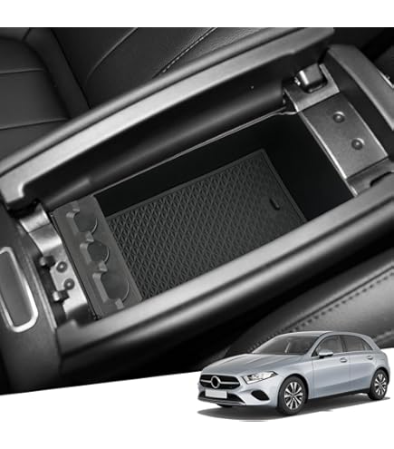 Organizer Console Centrale Per Mercedes Classe A/B/CLA/GLA/GLB - Portaoggetti Con Vanità Telefono E Passacavo - Foto 3