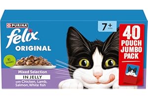 FELIX Original Senior 7+ Mixed Selection in Jelly Wet Cat Food 40x85g