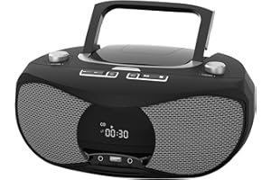 LONPOO Lettore CD portatile, lettore CD compatibile con CD-R/RW/WMA e MP3, lettore CD Bluetooth 5.3, USB, CA/Batteria