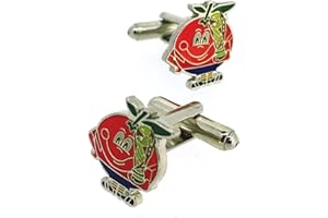 Gemelolandia | - Gemelos naranjito con copa del mundo, Gemelos Originales Para Camisas | Para Hombres y Niños | Regalos Para Bodas, Comuniones, Bautizos y Otros Eventos