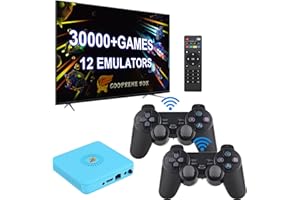 LNCBOC Retro Game Stick 4k, Wireless Retro Game Console 3D High Definition HDMI Output, Plug and Play Video Game Built in 30000+ Games with Dual 2.4G Wireless Controllers