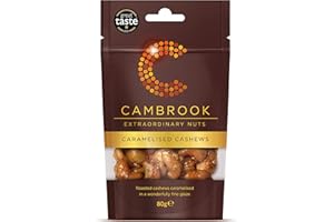 C CAMBROOK EXTRAORDINARY NUTS Cambrook - Caramelised Cashews, 80g Bag