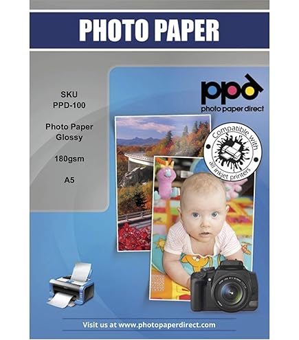 Carta Patinata Lucida A5 200gr - Per Stampe Fotografiche, Volantini E Biglietti, Confezione Da 200-400-800-3000 Fogli - Foto 6