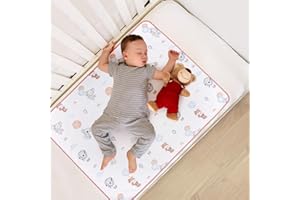 URBANHOMES Matratzenschoner Kinderbett, Waschbare Bettunterlage, Wasserdicht Matratzenauflage Wiederverwendbar Unterlage, 70 x 90cm Extrem Saugfähige Betteinlagen für Erwachsenebetten, Kinderbetten, Babybetten