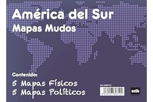 Grupo Erik Editores Pack 10 Mapas Mudos America Del Sur Politica Fisica