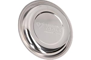 BRILLIANT TOOLS BT691160 Plato magnético de acero inoxidable, Ø 15 cm [Powered by KS TOOLS]