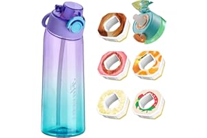 FIENZA 900ML Air Borraccia con 5 cialde aromatiche, Starter Up Set Borracce con 5 Air pods Bere Frutta Fragranza Bottiglia Senza BPA Acqua Dolce E%0 Tazza Acqua
