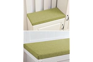 Xpnit Cojín de banco de jardín para interiores y exteriores, 2 3 plazas, 3/5 cm, cojín de banco de 100/120/150/180 cm, cojín de asiento giratorio para patio (80 x 40 x 5 cm, verde)