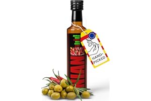‎NIAN NIAN® Olivenöl Chiliöl 250ml [DAS OLIVENÖL DER STERNEKÖCHE] - Arbequina Oliven der neuesten Ernte - Oliven Öl für Gourmet-Küche daheim - Olive gepressst mit Chili (vogelsichere Ernte)