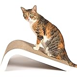LIKEA Cat Scratcher, Incline Scratching Pad Post with Catnip【Superior Cardboard & Construction, Multiple Scratching Angles to