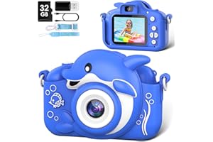 Camara Fotos Infantil, Hangrui Cámara de Fotos para Niños, 1080P 2.0" HD Cámara Fotos Niños con 32G Tarjeta, Cámara Digital para Niños Regalos para Niños de 3-12 Años