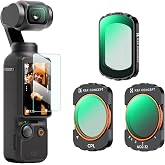 K&F Concept 3'l&uuml; paket manyetik CPL + Black Mist 1/4 + ND2-32 filtre seti, DJI Osmo Pocket 3 ile uyumlu, HD optik cam, ekran 