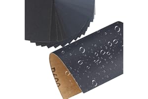 TOMOYUKI 45 Sheets 120 to 7000 Grit Assorted Sandpaper, Wet and Dry Sanding Paper Sheets for Wood Furniture Finishing, Metal Sanding, Automotive Polishing, 9 * 3.6 inch