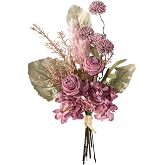 MEIVINES Artificial Flowers Silk Bouquets for Wedding, Home, Office, Party, Floral Arrangement and Garden (Pink)