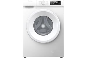 Hisense WFQP801419VM - Lavatrice a Carica Frontale 8 Kg, 1400 rpm, 15 Programmi, Vapore, Display LED, Programma Rapido, Partenza Ritardata, Child Lock, Bianco
