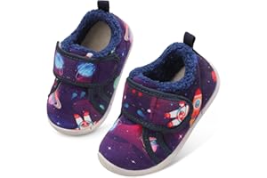 JOINFREE Baby Girl First Walking Shoes Anti-Slip Plush Baby Boys Slipper Shoes Cozy Toddlers Shoes