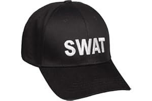 Black Snake Baseball Cap SWAT FBI Security Police Schwarz