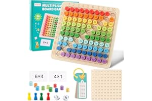 EKKONG Tabella di Moltiplicazione Montessori, Tabelline per Bambini Montessori, Tavola Delle Moltiplicazioni, Tavola Delle Tabelline in Legno, Gioco Tabelline Montessori Educativo per Bambini dai 3 Anni