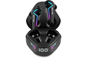 ROTTER® Cuffie Bluetooth Inalámbriche per Gaming: Latenza Ultra Bassa di 50ms, Modalità Musica ad Ampio Spettro, Effetti di Luce Unici, Microfono di Alta Qualità, Comfort Ergonomico