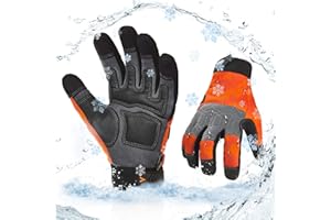 Vgo... Termiczne wodoodporne rękawiczki z ekranem dotykowym, męskie do pracy, jazdy na rowerze, magazyn, dostawa, zimowe rękawice robocze, uniwersalne, 1 para