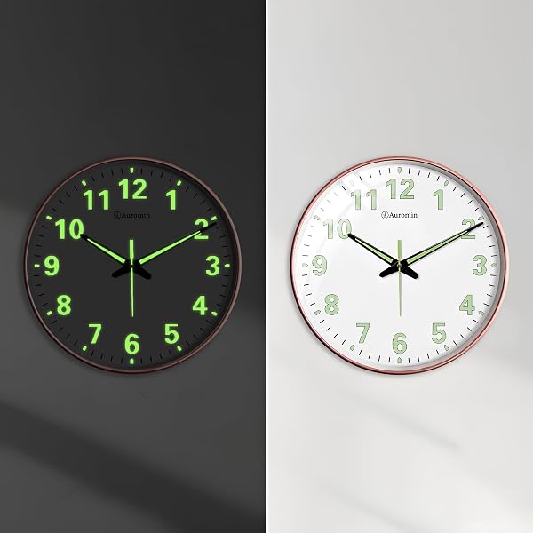 Buy Orelix Antique Radium Glass Wall Clock Night Glow for Bedroom