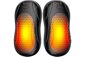 FASHIOZ Calentador de Manos Recargable 2 en 1, Calentador de Manos Portátil, Calefactor a Bateria USB Power Bank,para Actividades al Aire Libre, Pesca, Golf, Camping, Regalos Cálidos.(Negro)