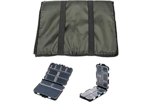 Onlynery réception pêche à la Carpe,pêche 3 Couches - réception pêche à la Carpe Tapis rembourré Pliable avec boîte à leurres pour Les Amateurs pêche
