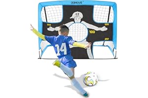 ezmove Football Goal Portable Football Net Goals Post for Kids Garden Training Equipment Gifts, Boys Indoor Outdoor Toys, 90 * 120 * 90cm