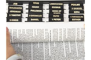 Bibelreiter aus Leder, v2croft Bibelregister zum Studium der Bibel, Bibelreiter für Altes und Neues Testament, Bibelstudiumsbedarf, 66 Bibelregister – 6 Blanko-Registerkarten (schwarz)