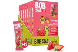 BOB SNAIL ROLL Bob Snail Healthy Snacks 42pcs, 588g - Fruit Leather with Strawberry - No Added Sugar